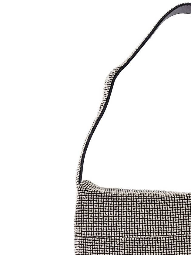 'Vitty La Mignon' Silver Shoulder Bag With Gem Embellishment In Rhinestone Mesh Woman - BENEDETTA BRUZZICHES - BALAAN 3