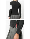 Cashmere Crew Neck Cardigan Dark Grey - THOM BROWNE - BALAAN 7