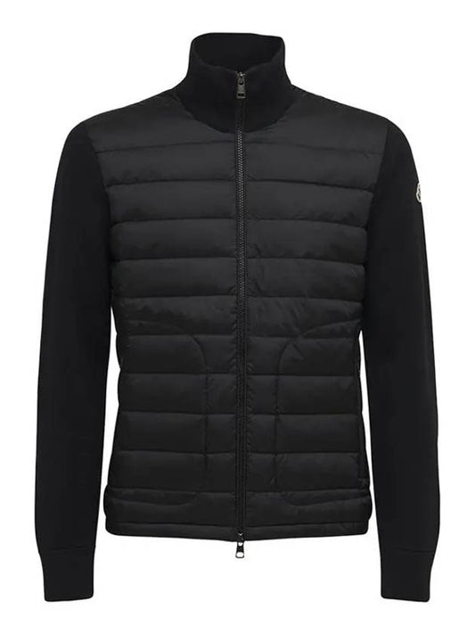 Padded wool cardigan black - MONCLER - BALAAN 2