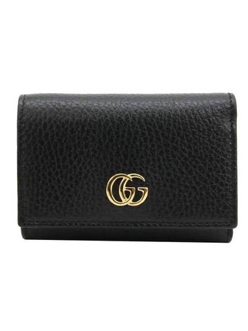 GG Marmont Medium Half Wallet Black - GUCCI - BALAAN 1