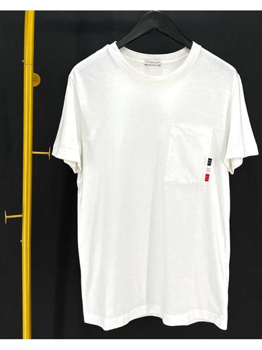 Pocket short sleeve t shirt white XL size - MONCLER - BALAAN 1