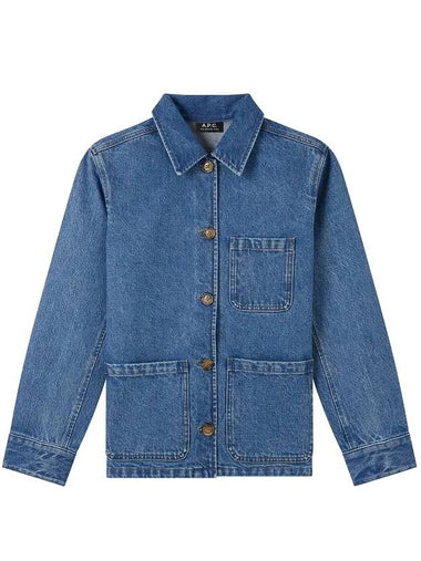 Women's Silvana Shirt Denim Jacket Blue - A.P.C. - BALAAN 1