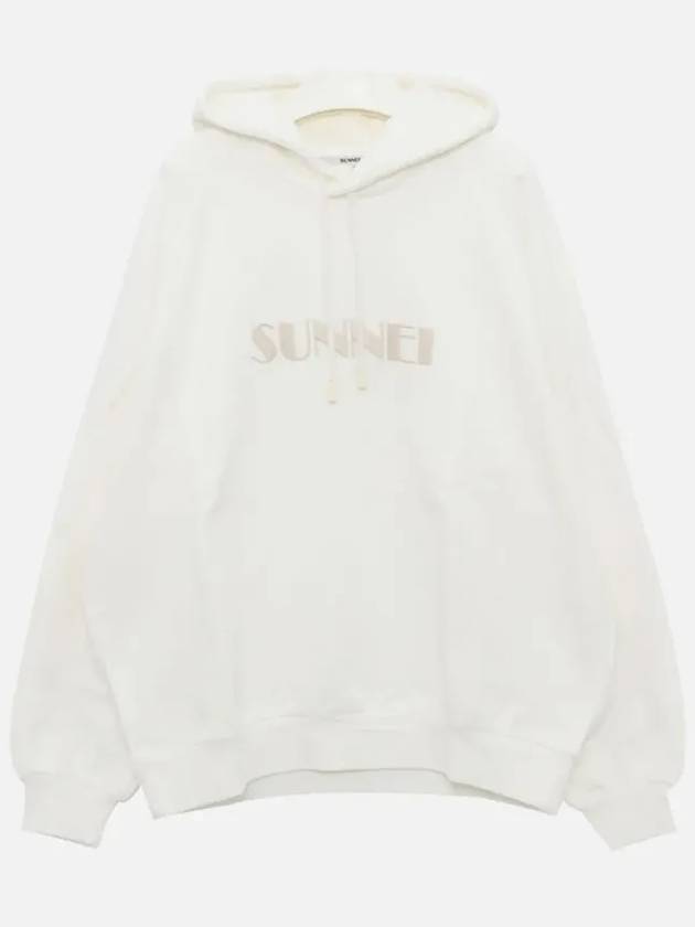 Embroidered Logo Hoodie White - SUNNEI - BALAAN 3