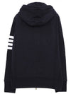 Engineered 4 Bar Diagonal Zip Up Hoodie Navy - THOM BROWNE - BALAAN 3