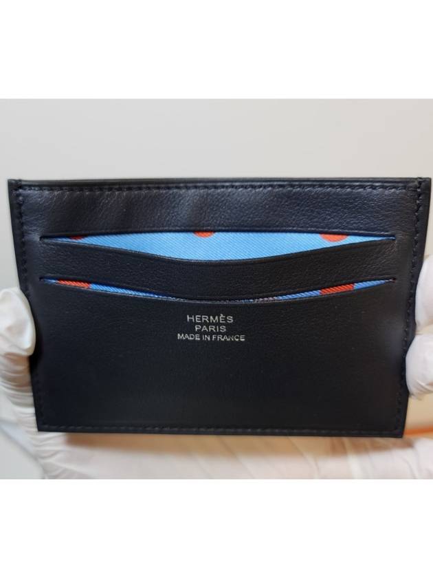 Citizen Twill Leather Card Wallet Blue Indigo - HERMES - BALAAN 5