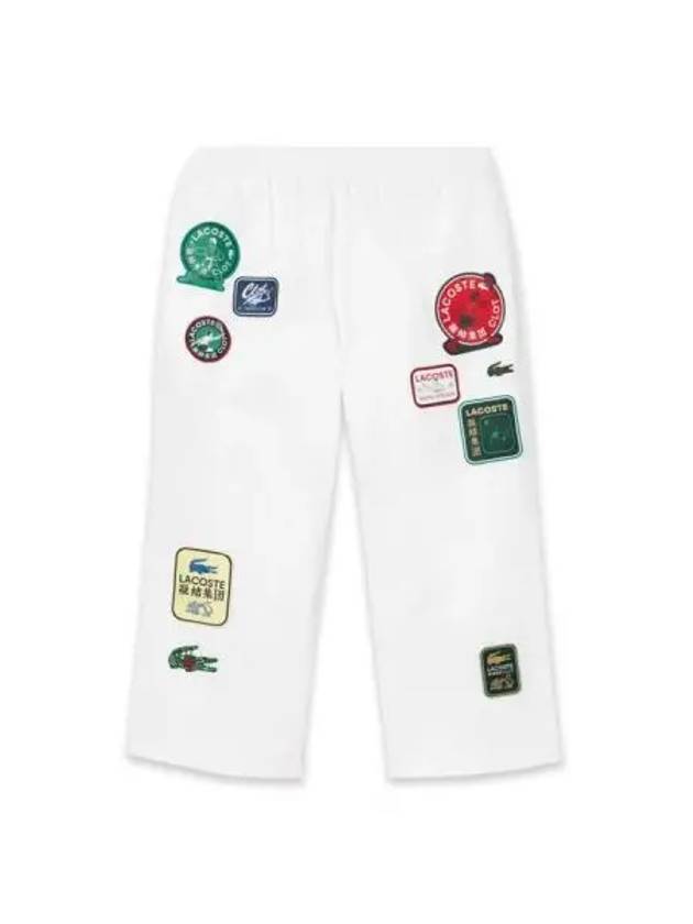 Clat Track Trousers White - LACOSTE - BALAAN 1