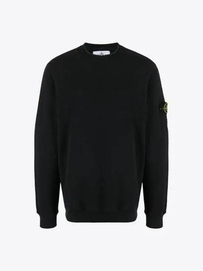 Stretch Cotton Fleece Mock Turtleneck Sweatshirt Black - STONE ISLAND - BALAAN 2