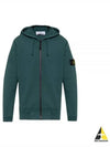 Wappen Patch Cotton Hooded Zip Up Dark Green - STONE ISLAND - BALAAN 2