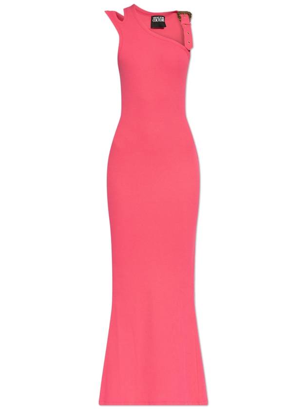 Versace Jeans Couture Ribbed Strap Dress, Women's, Pink - VERSACE - BALAAN 1