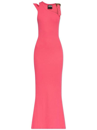 Versace Jeans Couture Ribbed Strap Dress, Women's, Pink - VERSACE - BALAAN 1