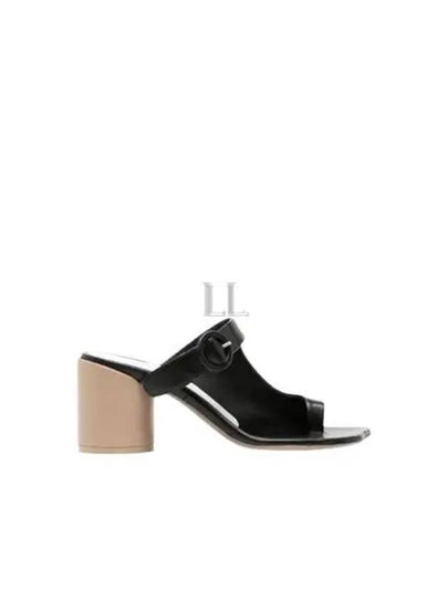 Leather Buckle Heels Mules Black - MAISON MARGIELA - BALAAN 2