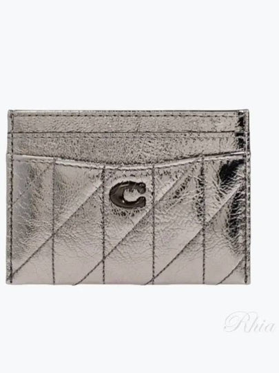 Essential Quilting Card Wallet Silver - COACH - BALAAN 2