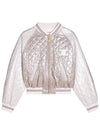 Laminated Silk Casaque Blouson Jacket Argent - CELINE - BALAAN 3