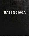 Shopping Logo Leather Top Button Phone Holder Crossbody Bag Black - BALENCIAGA - BALAAN 3