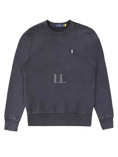 Embroidered Pony Logo Crew Neck Cotton Sweatshirt Black - POLO RALPH LAUREN - BALAAN 2