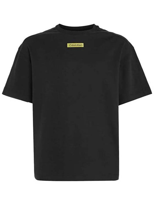 Logo Cotton Short Sleeve T-Shirt Black - CALVIN KLEIN - BALAAN 2