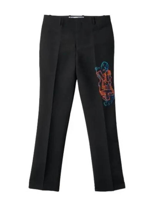 Slim Graf Coupe Trousers Pants Black Slacks Suit - OFF WHITE - BALAAN 1