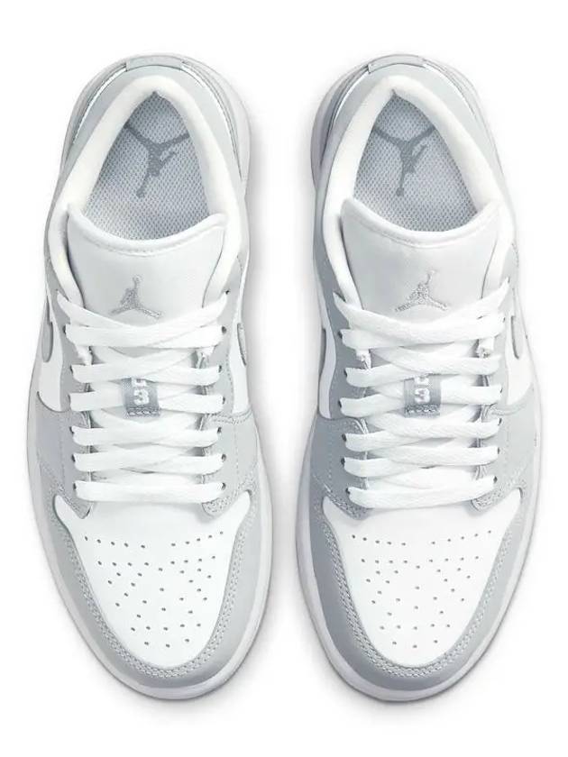 W Nike Jordan 1 Low White Wolf Gray DC0774 105 - JORDAN - BALAAN 4