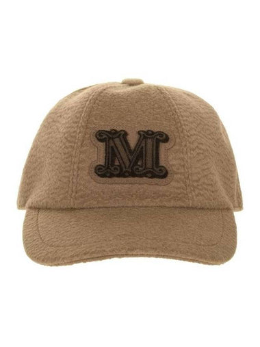 Amiche M Logo Patch Ball Cap Camel - MAX MARA - BALAAN 1