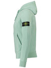 Logo Patch Drawstring Hoodie Green - STONE ISLAND - BALAAN 3