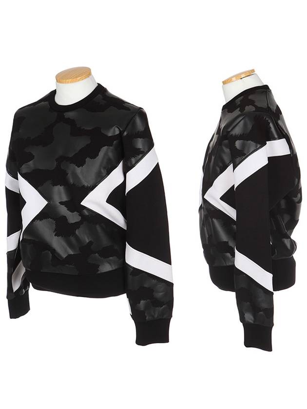 Camo Coating Boomer Sweatshirt Black - NEIL BARRETT - BALAAN 3