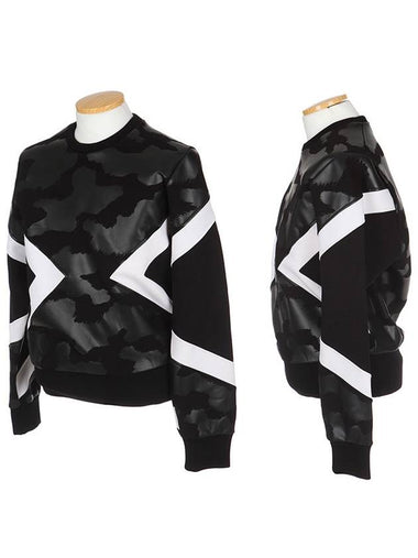 Camo Coating Boomer Sweatshirt Black - NEIL BARRETT - BALAAN 1