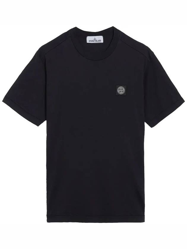 Logo Patch Short Sleeve T-Shirt Black - STONE ISLAND - BALAAN 2