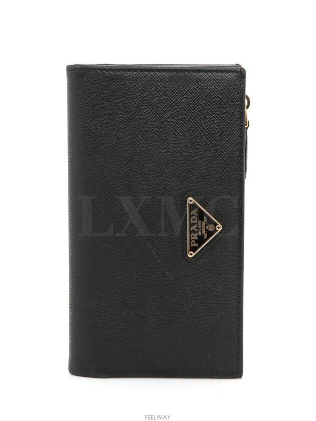 Saffiano Triangle Zipper Medium Wallet 1ML009 - PRADA - BALAAN 1