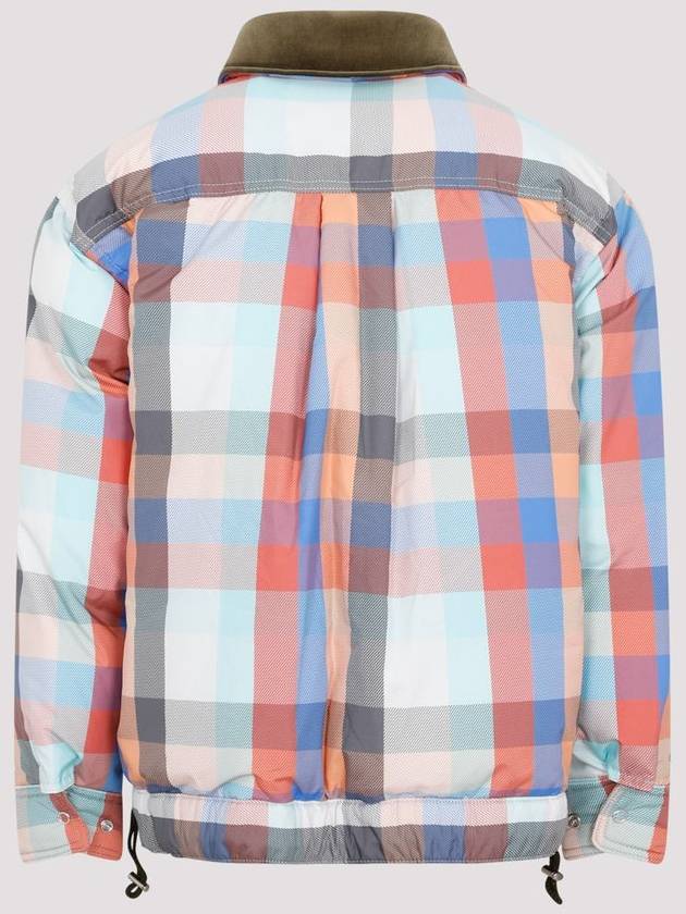 Men's Tartan Check Padded Jacket - SACAI - BALAAN 3