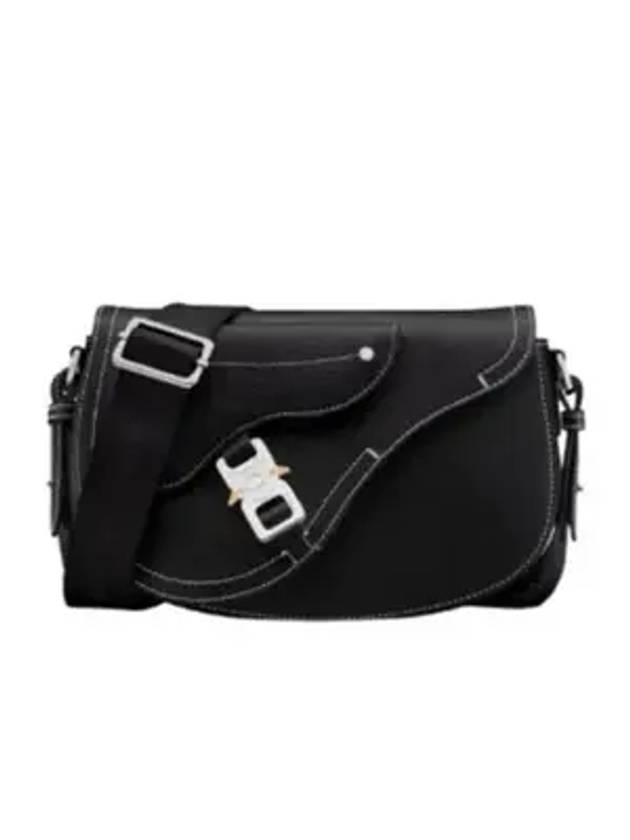 Saddle Grained Calfskin Strap Cross Bag Black - DIOR - BALAAN 1