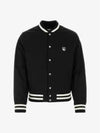 Cotton Satin Teddy Jacket Black - MAISON KITSUNE - BALAAN 3