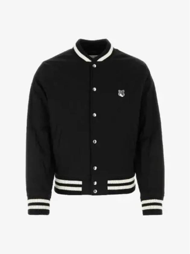 Cotton Satin Teddy Jacket Black - MAISON KITSUNE - BALAAN 2