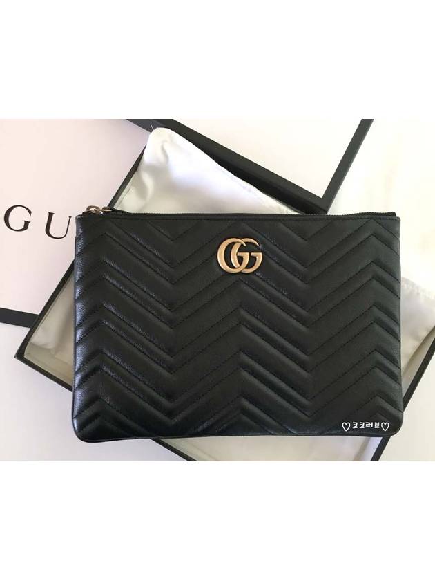 GG Marmont Leather Pouch Bag Black - GUCCI - BALAAN 2