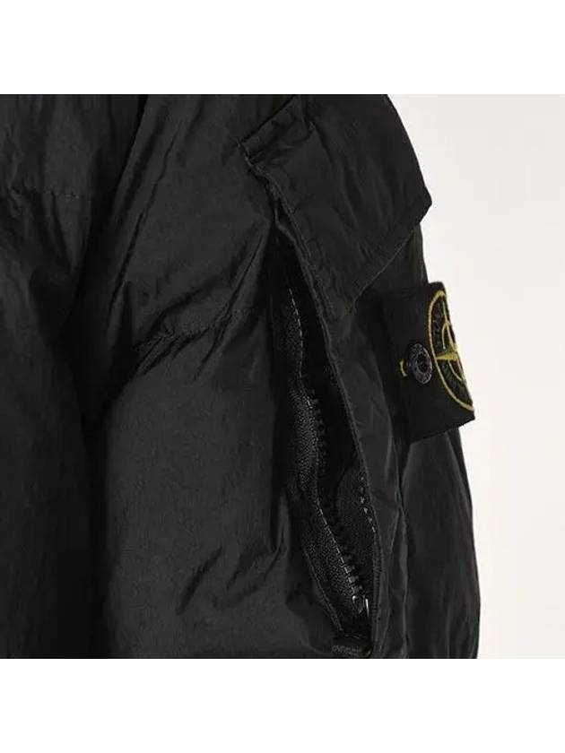 Men's Wappen Patch Crinkle Wraps Padding Black - STONE ISLAND - BALAAN 3