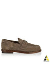 Seal Plaque Suede Loafers Brown - ALEXANDER MCQUEEN - BALAAN 2