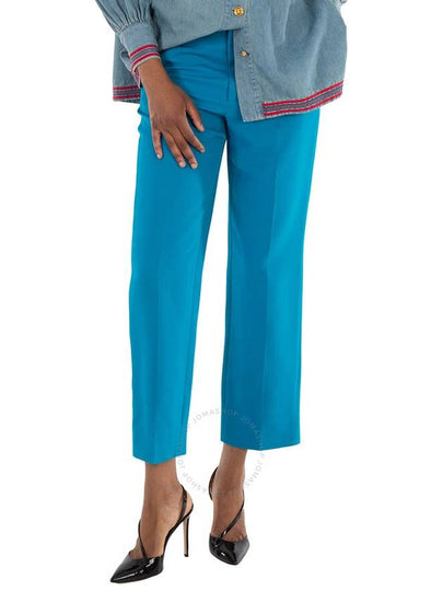 Women's Rag Tailored Straight Pants Blue - GUCCI - BALAAN 2