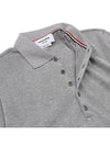 Lightweight Cotton Short Sleeve Polo Shirt Grey - THOM BROWNE - BALAAN 7