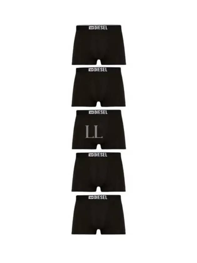 Plain Logo Damien Boxer Briefs 5 Pack Black - DIESEL - BALAAN 2