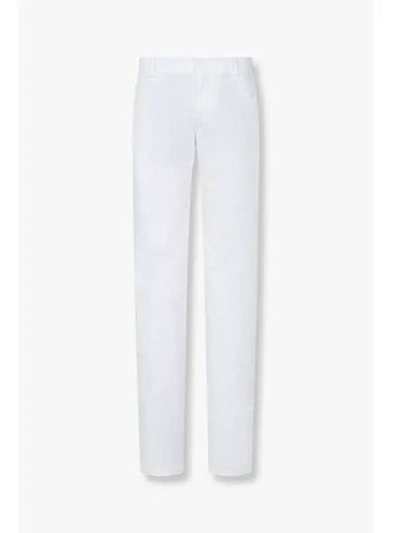 Men s Tapered Leg Easy Chino Pants White - GIORGIO ARMANI - BALAAN 1