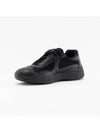 America's Cup Leather Mesh Low Top Sneakers Black - PRADA - BALAAN 6