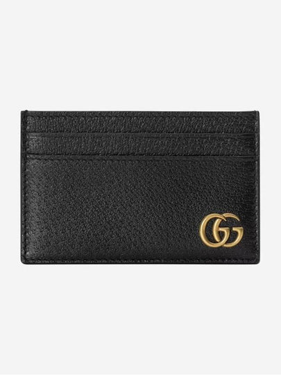 Gold Hardware GG Marmont Card Wallet Black - GUCCI - BALAAN 2