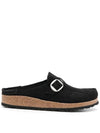 Closed Toe Suede Mule Black - BIRKENSTOCK - BALAAN 2