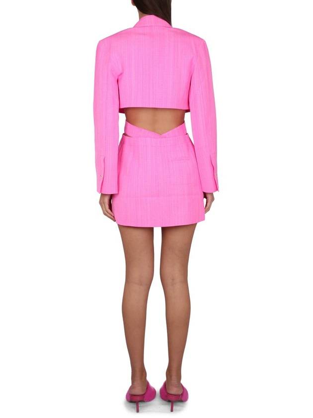 La Robe Bari Blazer Midi Dress Pink - JACQUEMUS - BALAAN 4