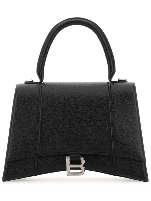 Hourglass Silver B Logo Tote Bag Black - BALENCIAGA - BALAAN 2