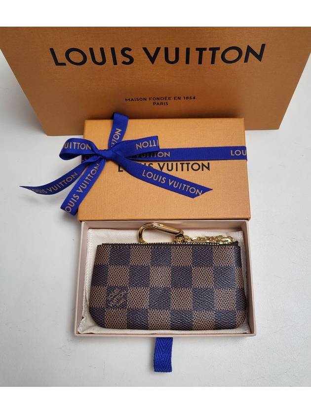 Damier Eben Pouch Key Holder Brown - LOUIS VUITTON - BALAAN 3