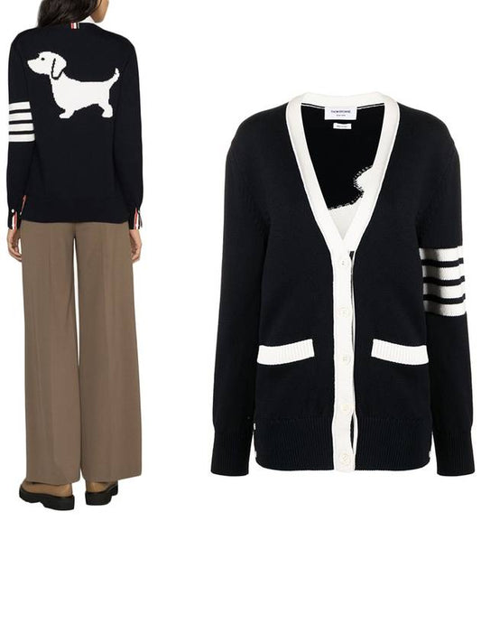 Thome Browne 4 Bar Cardigan Navy - THOM BROWNE - BALAAN 2