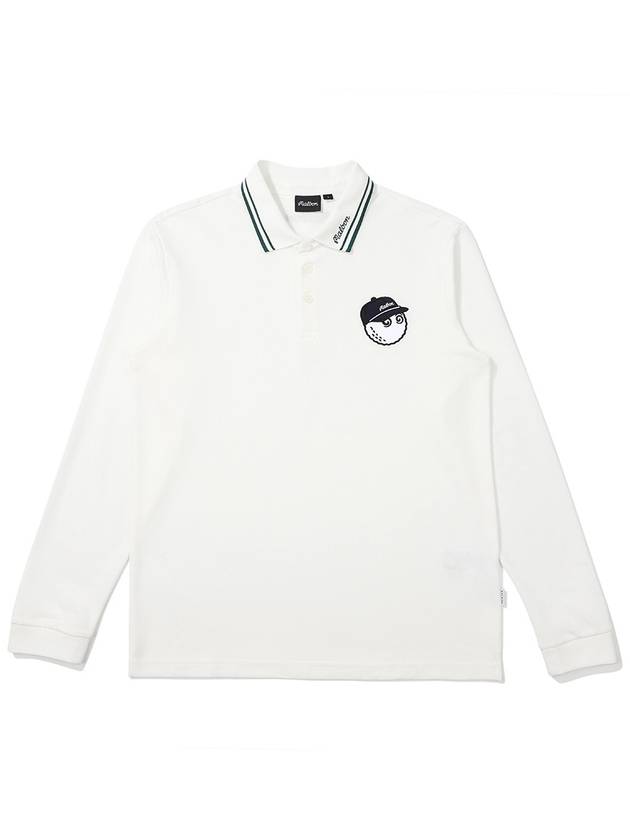 Basic bucket pique polo t shirt OFF WHITE MAN - MALBON GOLF - BALAAN 1