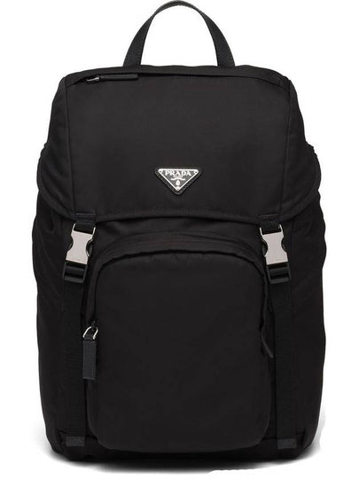 Re-Nylon Saffiano Leather Backpack Black - PRADA - BALAAN 2