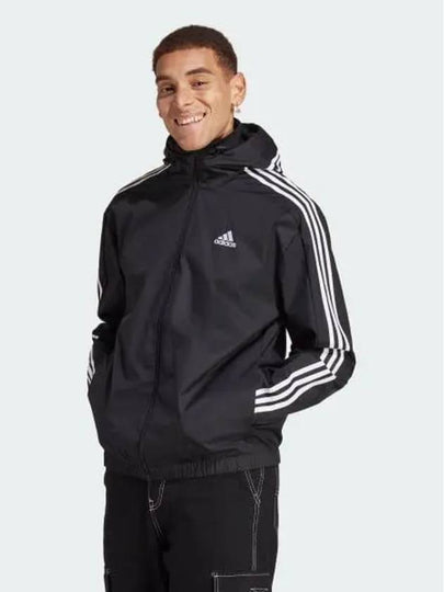 Essentials 3S Woven Regular Fit Windbreaker Black - ADIDAS - BALAAN 2