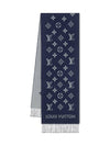 All About Monogram Wool Scarf Navy - LOUIS VUITTON - BALAAN 1